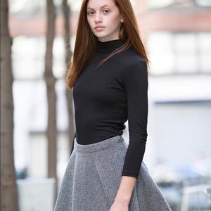 Gray Knit Skirt